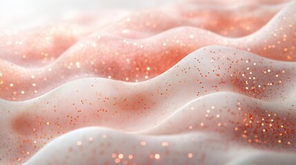 Wall Mural - Delicate pink and white wavy sparkling layers creating beautiful effects