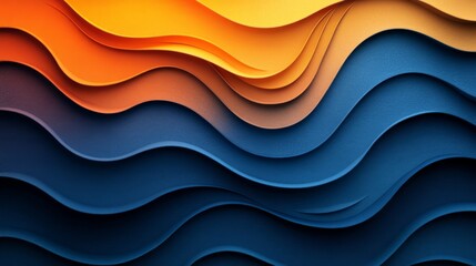 Wall Mural - abstract colorful wave like layers forming an interesting pattern composition