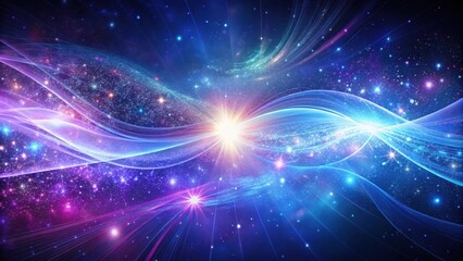 Wall Mural - celestial waves of light and stardust a cosmic symphony of vibrant hues and energetic flows