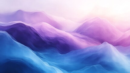 Wall Mural - Abstract and colorful artistic representation of mountainous landscapes with gradients