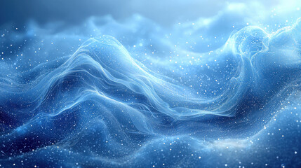Wall Mural - abstract ocean of energy: a mesmerizing display of fluid, swirling energy in shades of blue, creatin