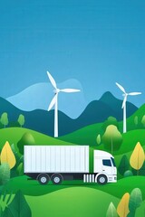 Wall Mural - dynamic illustrations of renewable energy storage solutions