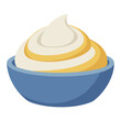 © Bubliakter - Illustration of sour cream isolated on white background.