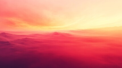 Wall Mural - A vibrant and colorful landscape displays a beautiful sunset scene