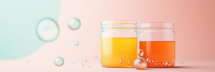 Poster - Minimalist fermentation logo featuring an abstract jar and bubbles representing probiotic food culture