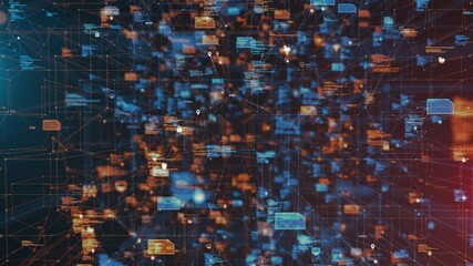 Wall Mural - cloud computing information technology network connectivity future systems