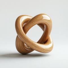 Poster - Elegant Wooden Knot: A Minimalist Sculpture with Natural Textures and Artistic Design