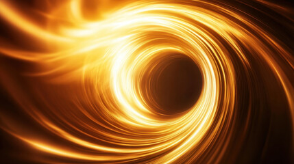 Wall Mural - swirling vortex of golden light creates mesmerizing effect, drawing viewer into its depths. dynamic 