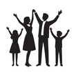 © Zakir - A happy family silhouette icon vector art design, illustration