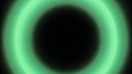 Canvas Print - glowing green circle abstract background