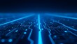 © Chonly - Digital circuit of blue lines with neon effect for futuristic background.