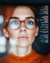 Leinwandbilder - Cybersecurity Maverick Gen Z Tech Professionals Intense Digital Focus - Innovative Cloud Data Protection and Modern Workplace Resilience