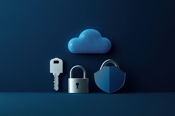 Aufkleber - Cybersecurity Minimalism Sleek Silver Protection Essentials for Digital Transformation - Next-Gen Cloud Security and Enterprise Data Safeguarding