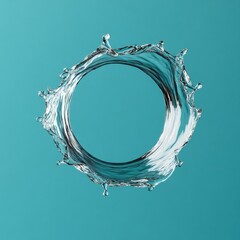Aufkleber - Circular Water Dynamics Immersive Liquid Physics Visualization for Climate Tech, Environmental Innovation, and Sustainability Communication