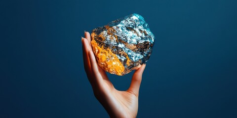 Fototapete - Quantum Mineral Innovation Metallic Digital Texture Breakthrough in Futuristic Materials Science - Next-Gen Tech Visualization for Creative Industries