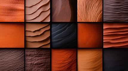 Aufkleber - Textural Terrain Immersive Organic Material Palette Exploring Tactile Earthy Gradients - Innovative Design Resource for Creative Professionals and Sensory Branding