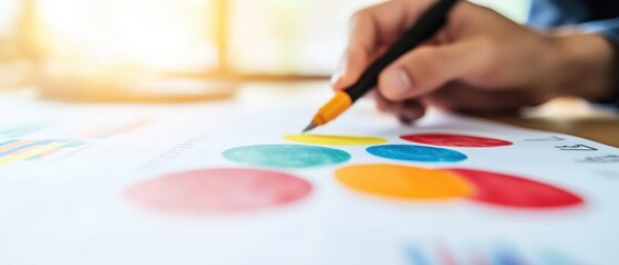Aufkleber - Minimalist Data Visualization Vibrant Color Strategy Mapping for Gen Z Business Intelligence, Enhancing Creative Strategic Planning