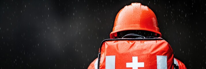 Poster - Climate Resilience in Action Emergency Response Professionals High-Visibility Safety Gear Representing Critical Infrastructure Protection and Disaster Preparedness Strategies