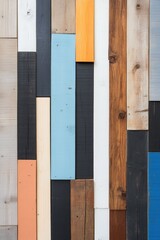 Poster - Minimal Wood Panel Texture Architectural Color Block Design for Modern Interior Branding, Sustainable Materials and Creative Surface Trending Aesthetics