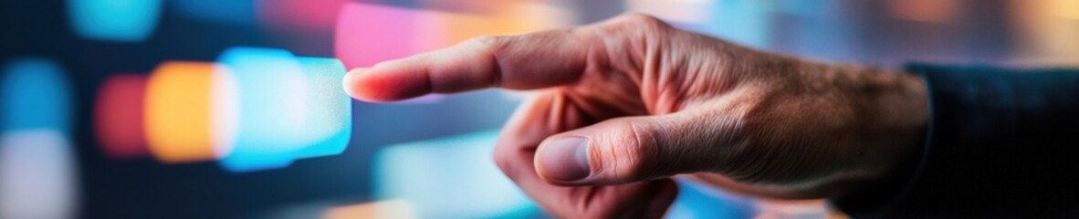 Aufkleber - Immersive Digital Interaction Futuristic Gesture Control Technology Transforming Enterprise Workflow with Intuitive Mixed Reality Interface