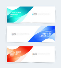 Wall Mural - geometric banner design with vector presentation template.