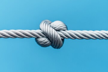 Fototapete - Cybersecurity Resilience Visual Metallic Cable Cloud Knot Symbolizing Digital Protection, Network Strength, and Advanced Tech Connectivity Solutions