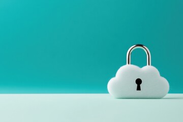 Aufkleber - Minimalist Cloud Data Security Next-Gen Cybersecurity Innovation with Clean Design - Digital Protection for Modern Enterprise Solutions