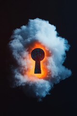 Leinwandbilder - Cybersecurity Breakthrough Immersive Digital Fortress Cloud Protection Visualizing Advanced Data Encryption and Next-Gen Network Resilience