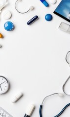 Poster - Minimalist Healthcare Innovation Digital Wellness Tools and Professional Medical Technology for Modern Precision Diagnostics and Telehealth Solutions