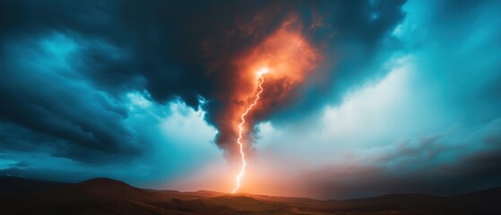 Aufkleber - Electrifying Climate Resilience Dramatic Lightning Visualization for Renewable Energy Branding - Atmospheric Power Transformation Narrative