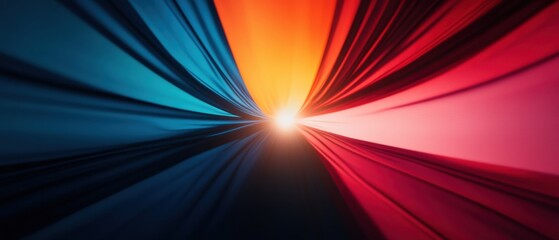 Fototapete - Immersive Digital Dynamics High-Velocity Visual Symmetry in Futuristic Color Spectrum - Next-Gen Motion Design and Technological Convergence