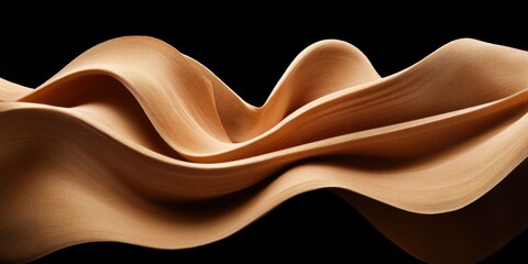 Aufkleber - Organic Minimalism Fluid Sculptural Form in Warm Terracotta - Contemporary Design Innovation Exploring Soft Architectural Abstraction and Sensory Materiality