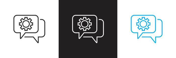 Information Technology icon set. Data analytics, internet, network security etc. Isolated on white,  and black background. Vector illustration. EPS 10