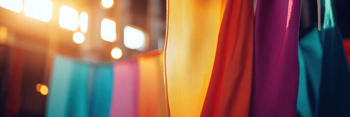 Aufkleber - Vibrant Urban Color Spectrum Fluid Gradient Textile Design Showcasing Contemporary Aesthetic Trends in Fashion, Branding, and Visual Communication