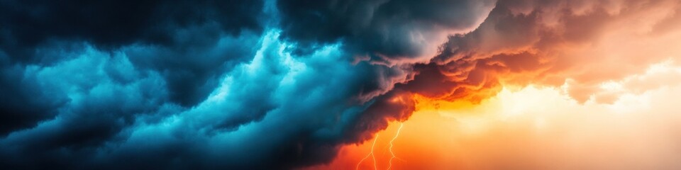 Fototapete - Climate Crisis Visual Apocalyptic Storm Dynamics Revealing Atmospheric Turbulence - Next-Gen Weather Risk Communication and Immersive Environmental Visualization