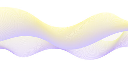 Wall Mural - a colorful wave with a white background. wavy pattern against a crisp white background. abstract wav