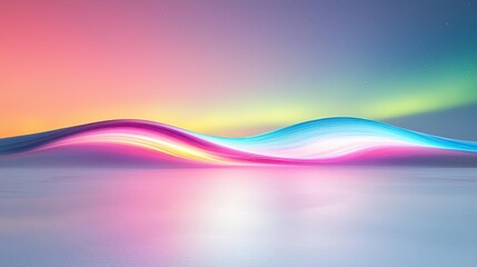 Wall Mural - aurora borealis northern lights idea. abstract colorful waves create a stunning visual display of li