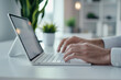 © Василь Тігай - Focused Hands on Laptop Keyboard