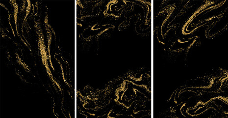 Wall Mural - abstract shiny gold glitter design element. for new year, merry christmas greeting card design