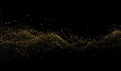 Wall Mural - abstract shiny gold glitter design element. for new year, merry christmas greeting card design