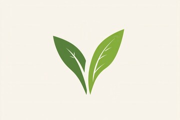 Aufkleber - Vegetarian food logo featuring clean green V design with leaf integration that represents a healthy lifestyle approach