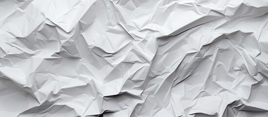 Aufkleber - Crumpled white paper texture close-up with soft shadows creates ideal background for copy space; subtle folds and creases add depth and interest.
