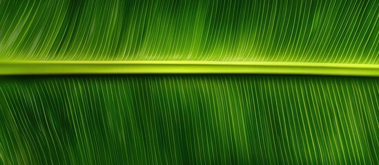Aufkleber - Banana leaf texture close-up with vibrant dark green hues and detailed ribbed patterns against a smooth, rich background for natural aesthetics