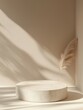 © artsGentor - Minimalist display with soft shadows and a decorative plant element.