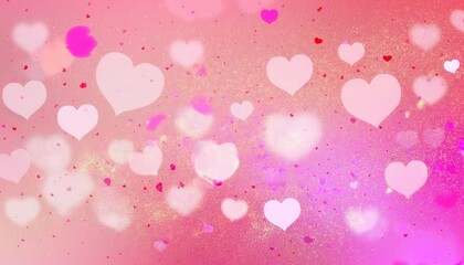 Poster - soft pink and red heart pattern on textured background with romantic glow, ideal for valentine's day designs and love themes
