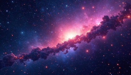 vast cosmic expanse, glittering star clusters and nebulae , bright, cosmos