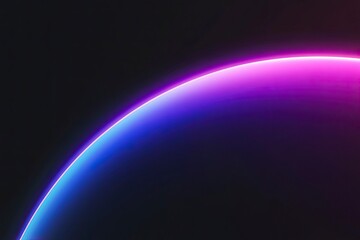 Wall Mural - abstract blue glowing light with a gradient from dark to bright on a black background, a planet eart