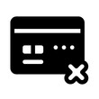 © Capativ Design - Payment Rejected Glyph Icon. Single icon, glyph vector icon