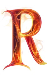 Wall Mural - 70. letter r designed in modern style on a white background, no logo