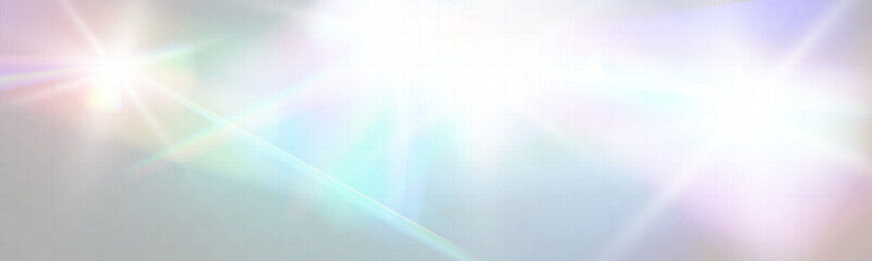 Wall Mural - bright white light explosion with lens flare, rainbow reflections, and sparkles on transparent backg